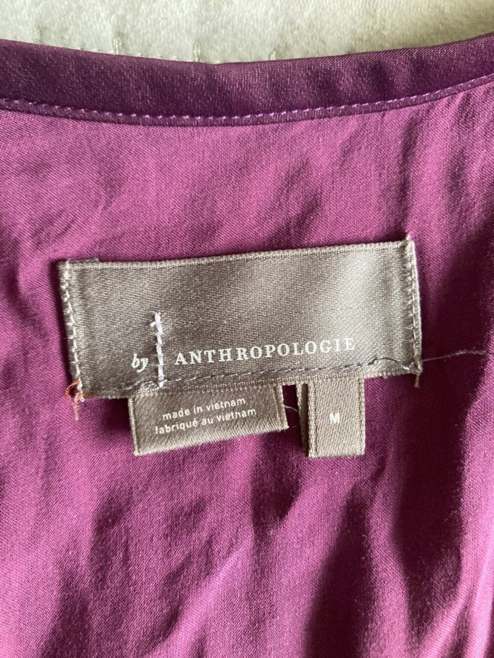 Anthropologie Somerset Satin Maxi Dress, M, Deep Plum - Picture 6 of 10